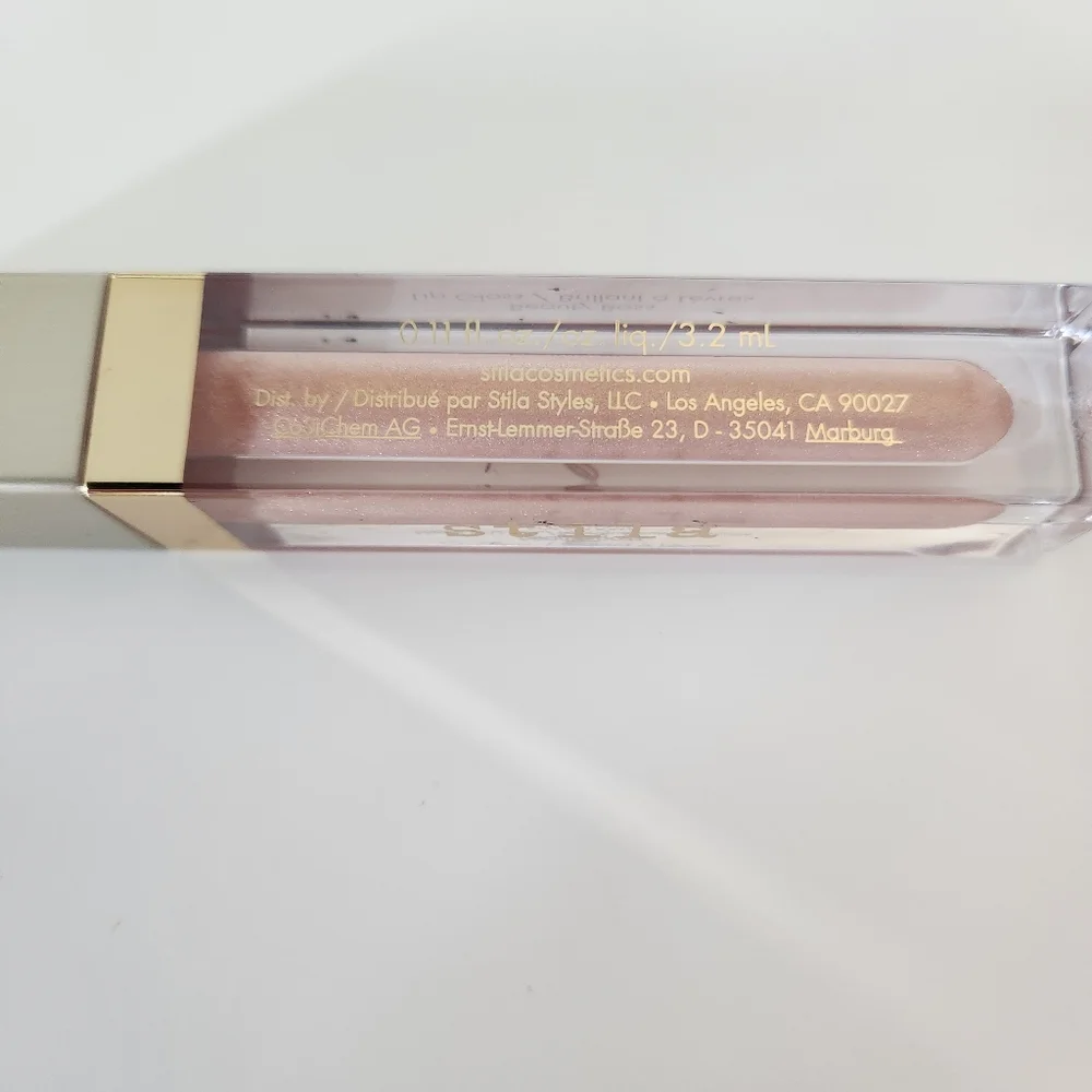 Stila Beauty Boss Lip Gloss Golden Parachute Shimmer Nude Gold BNWOB